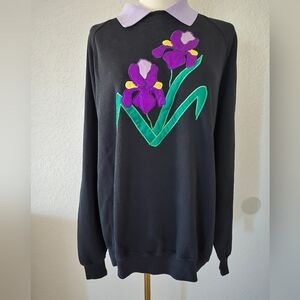 Flower collard sweather size 3X